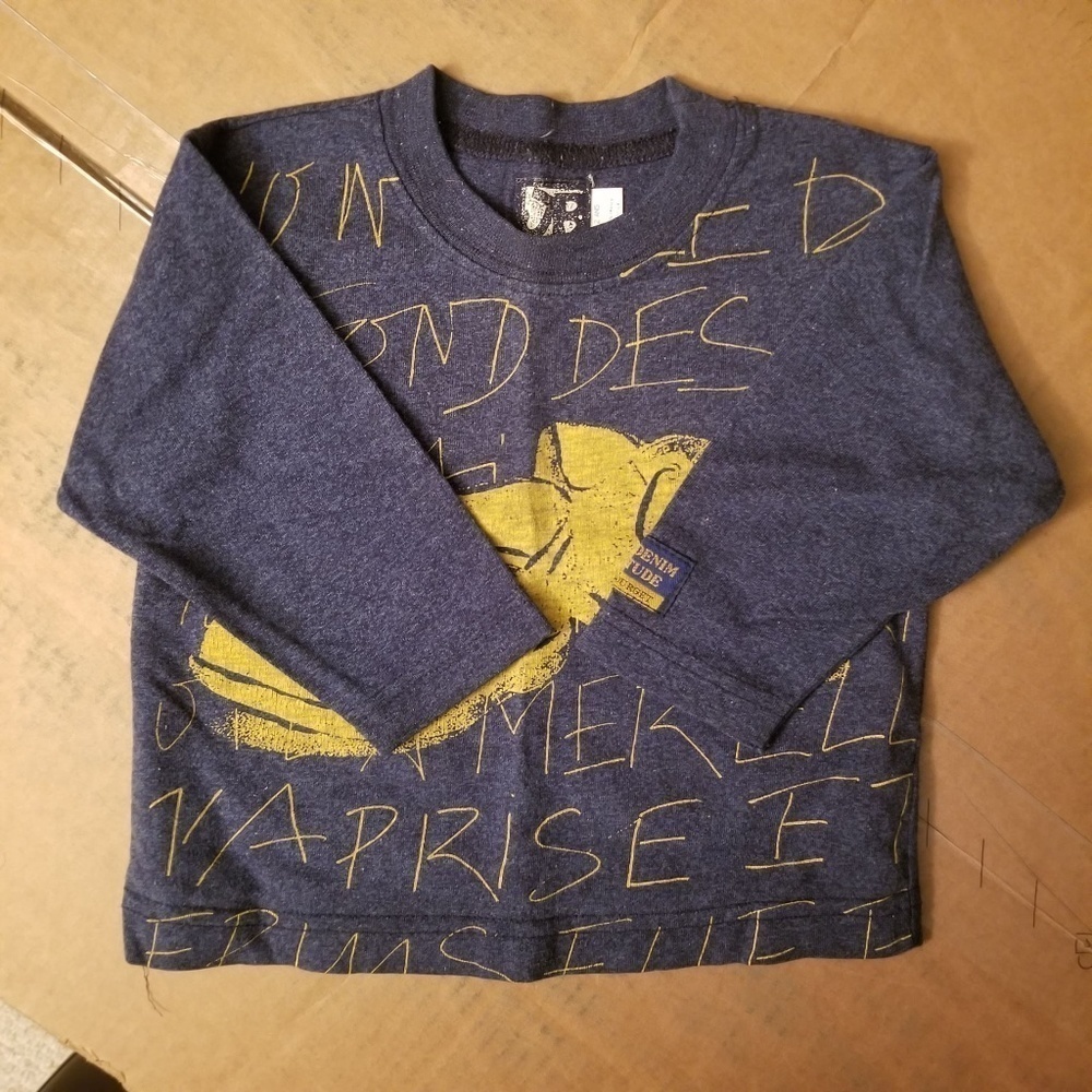 NEW Jean Bourget Sneaker Print Long Sleeve Top 2T